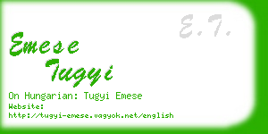 emese tugyi business card